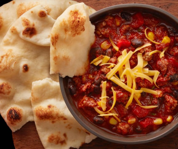 Chili with Naan Cupcakes