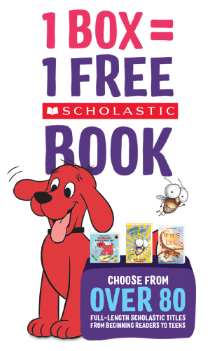 1 Box = 1 Free Scholastic Book